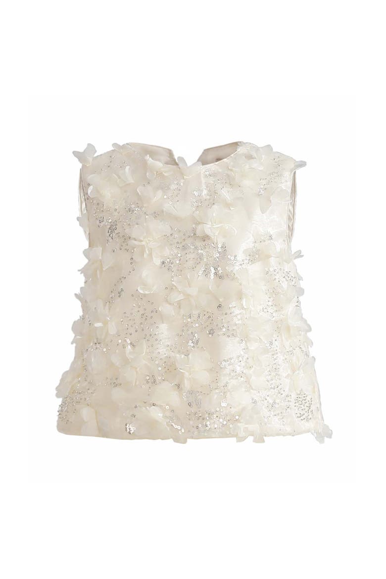 Amorette Floral Applique Top and Dress Set, Alternate, color, Ivory