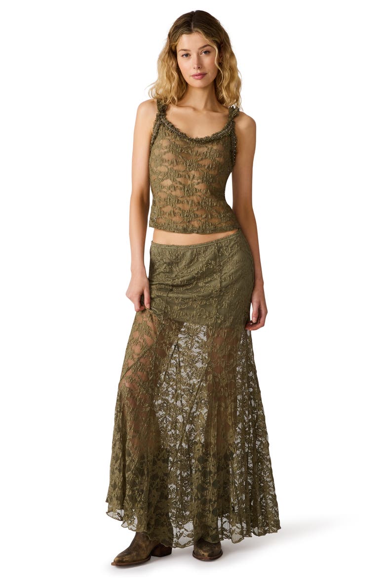 Mirabel Embroidered Lace Skirt, Alternate, color, MOUNTAIN GREEN