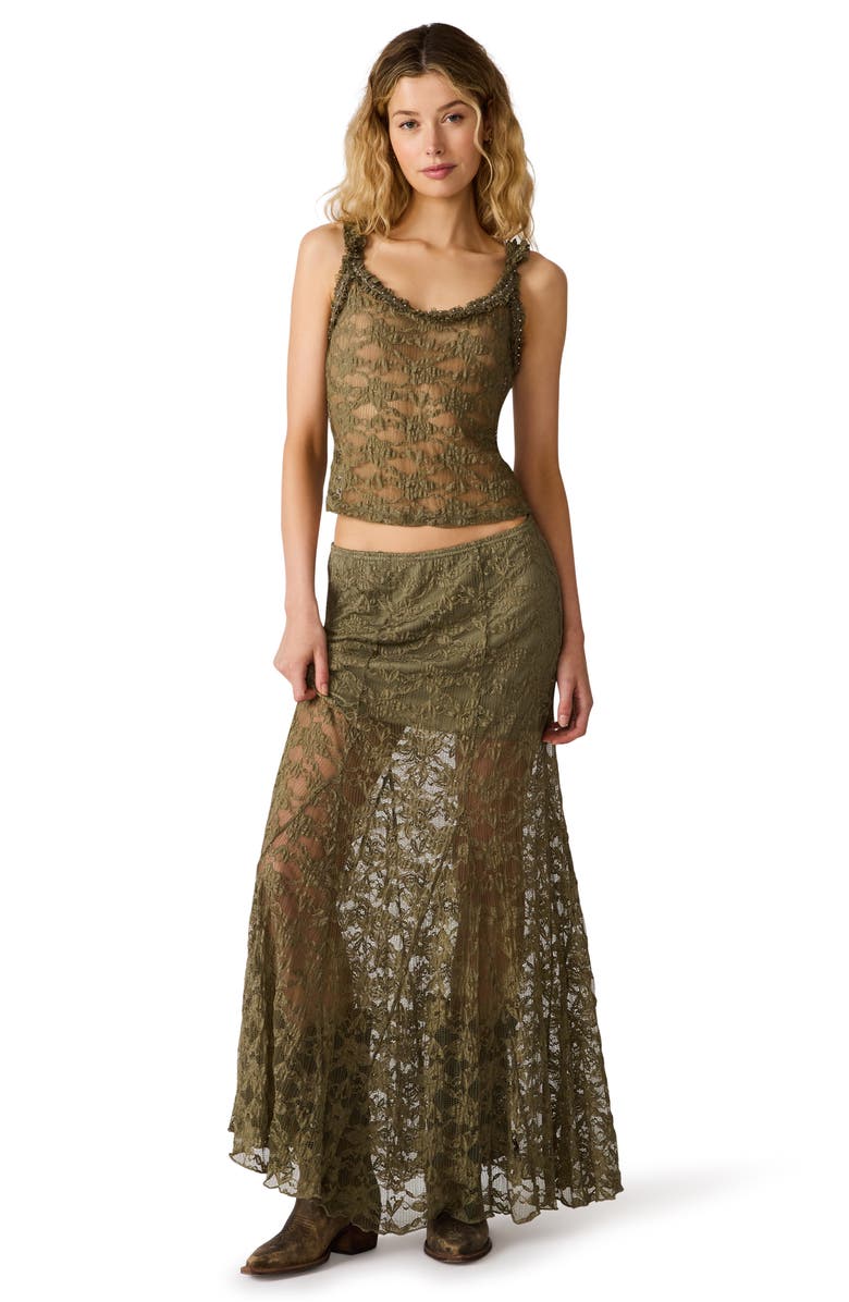 Steve Madden Mirabel Embroidered Lace Skirt, Alternate, color,