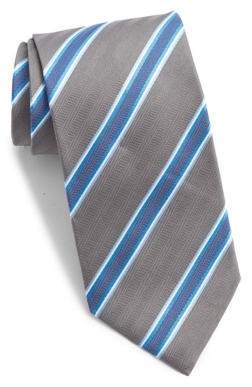David Donahue Stripe Silk Tie