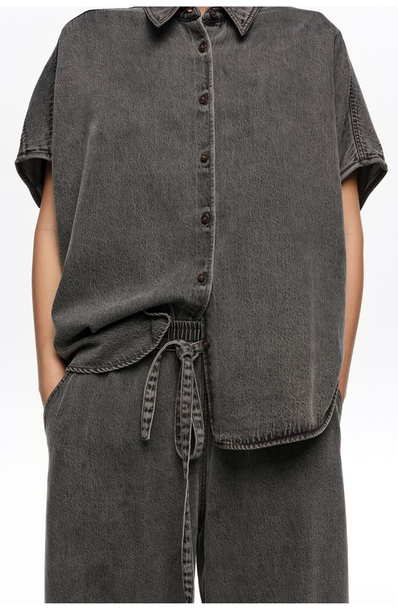 Bimba y Lola Washed Fluid Jogger Trousers, Alternate, color, Washed Black