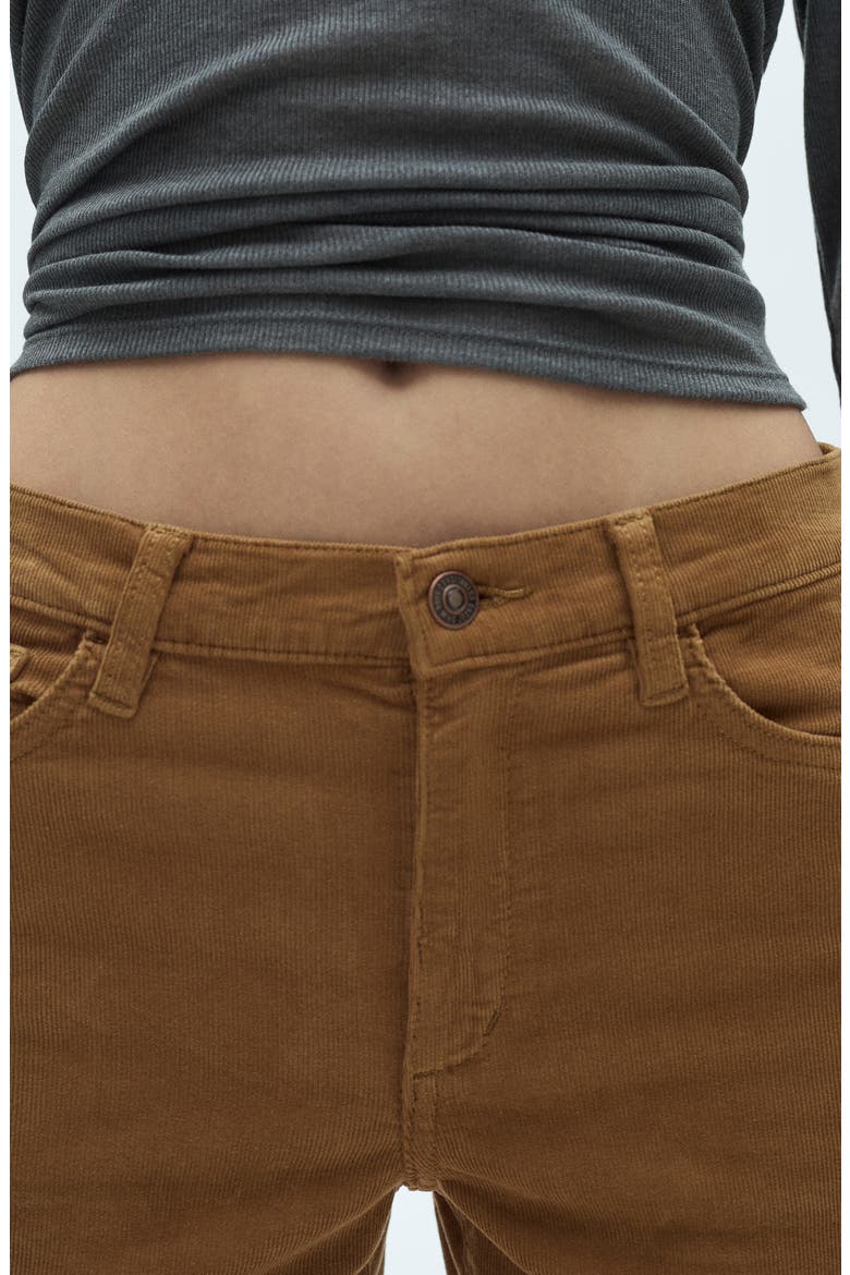 Sienna Crop Flare Corduroy Jeans, Alternate, color, MEDIUM BROWN