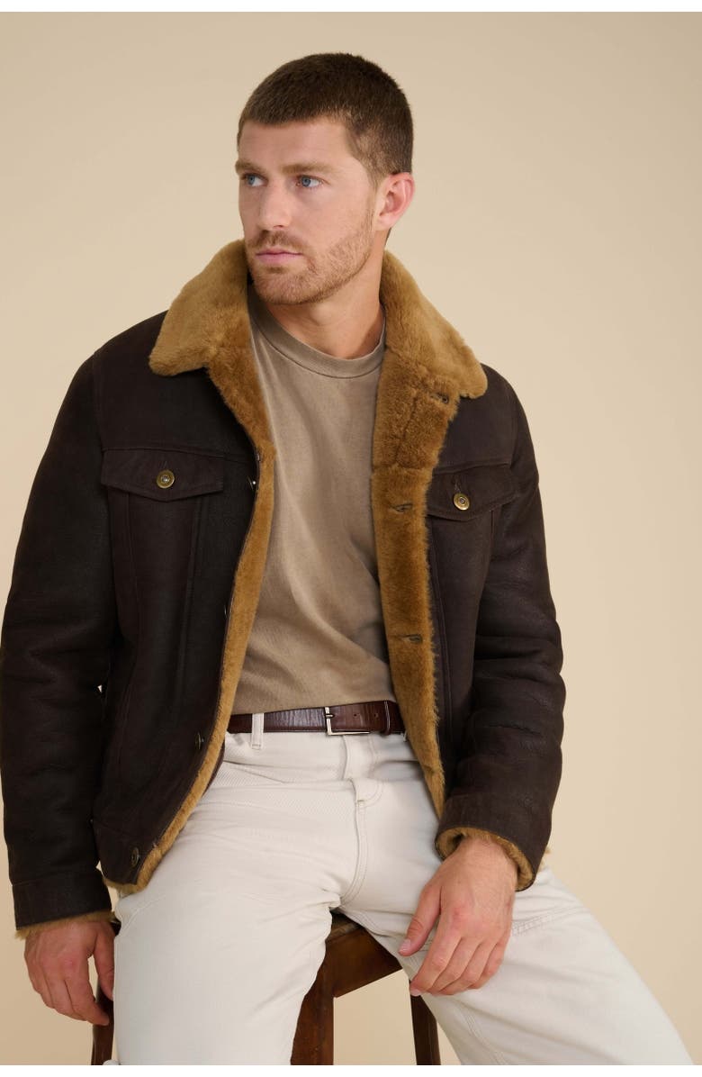 Furniq UK Alfie Suede Jacket, Alternate, color, Brown