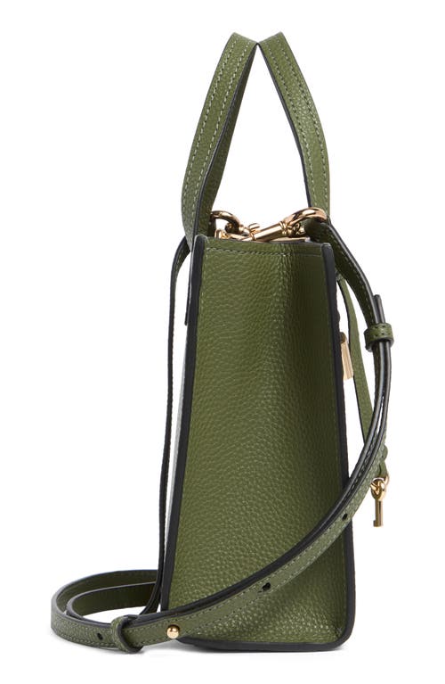 Shop Marc Jacobs Mini Grind Top Handle Satchel In Bronze Green