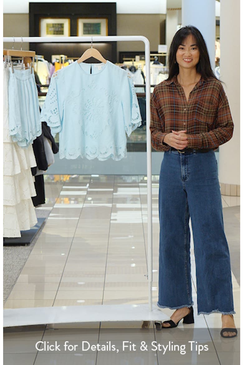 Eyelet Linen Blend Top video