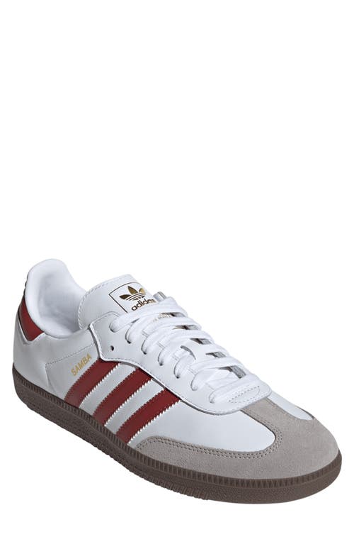 Adidas Originals Adidas Gender Inclusive Samba Og Sneaker In White/ruby/clear Granite