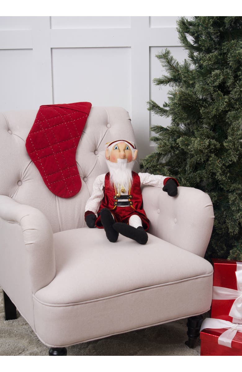 Gallerie II Singleton Santa Doll, Alternate, color, Red