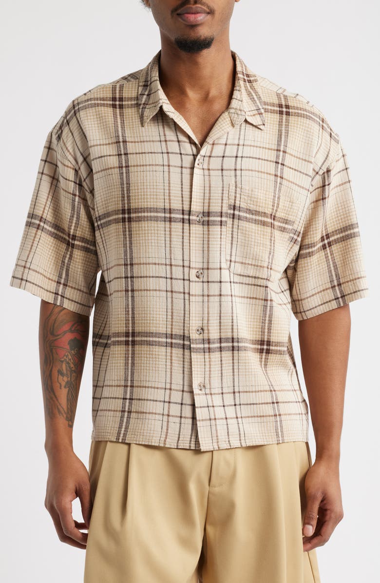 Elwood Public School Short Sleeve Button-Up Shirt, Main, color, 