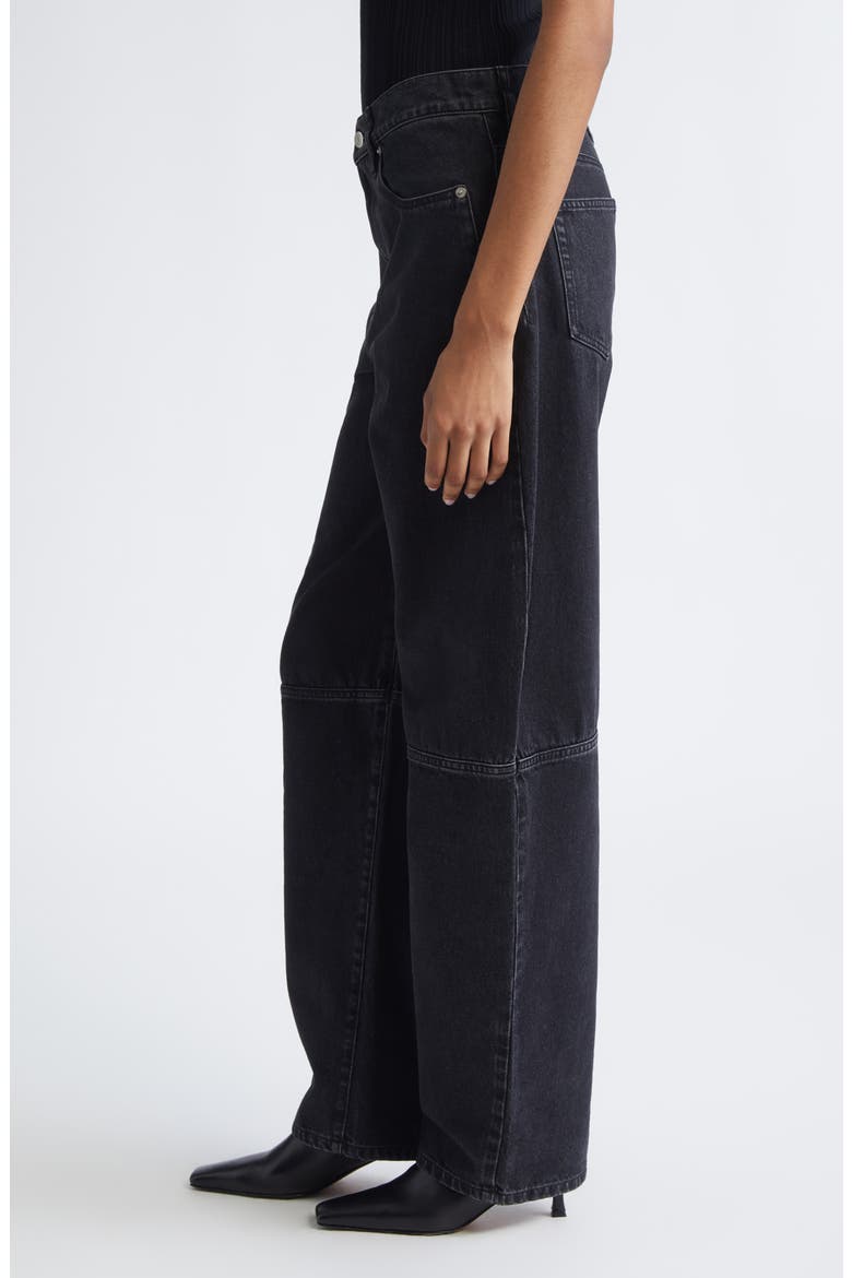 Fontana Barrel Leg Jeans, Alternate, color, BLACK