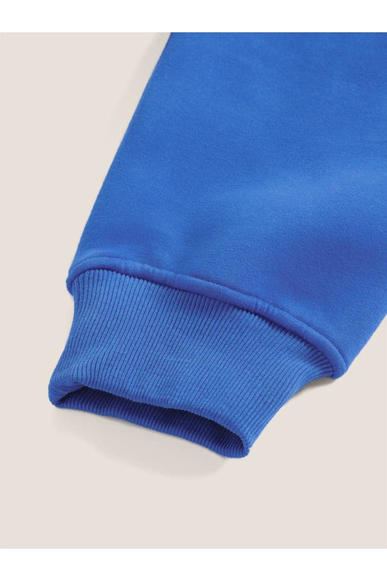 Cloud Essential Fleece Cropped Pullover Hoodie Set, Alternate, color, Blue