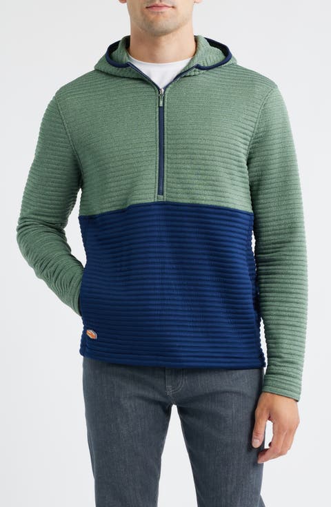 Werner Rib Colorblock Half Zip Hoodie