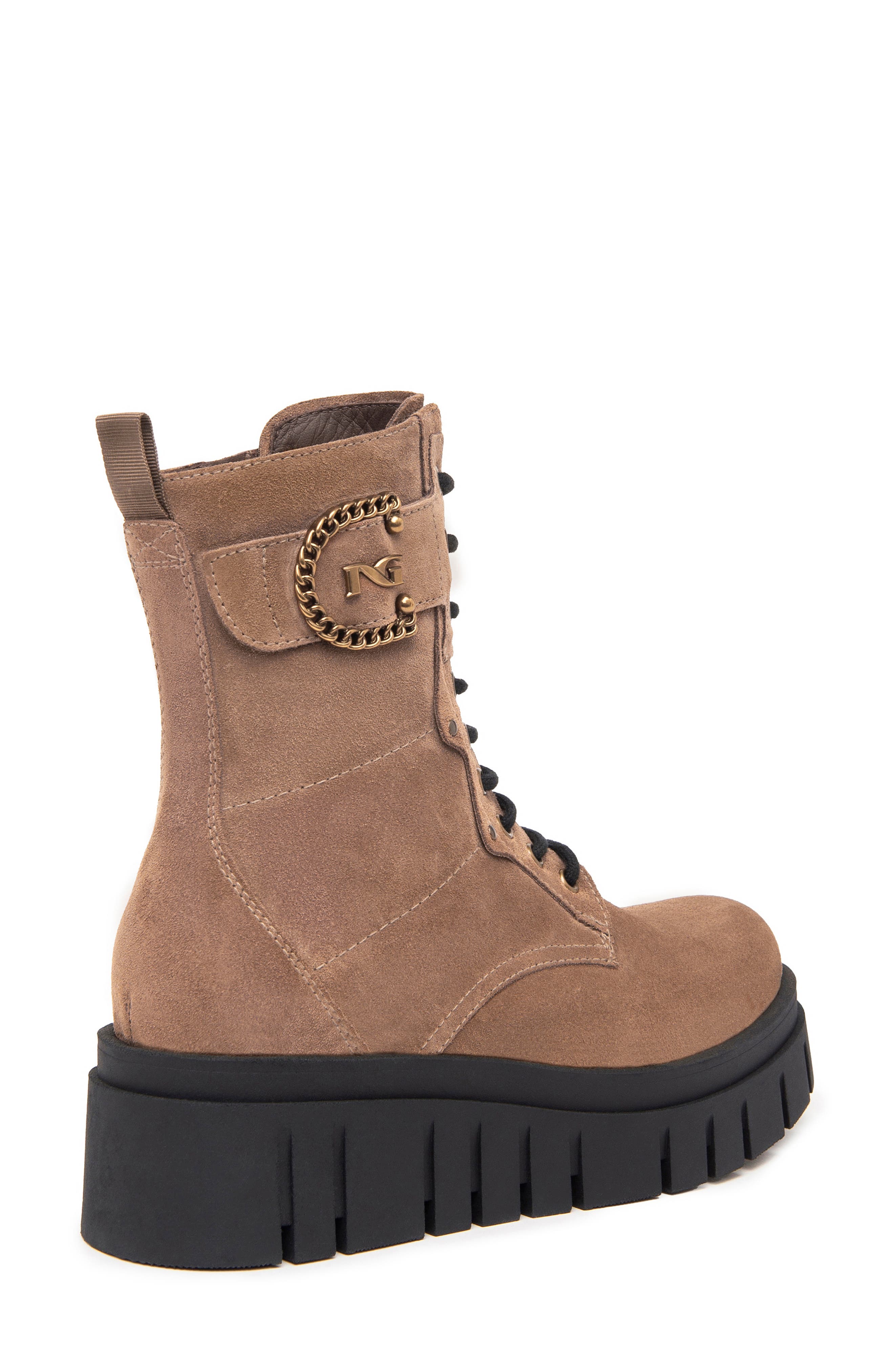 Lug Sole Lace Up Bootie, Alternate, color, BROWN