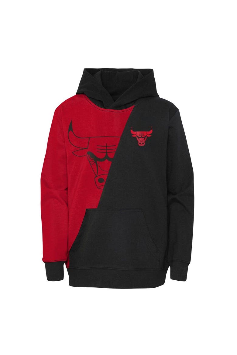 Preschool Red/Black Chicago Bulls Unrivaled Split Pullover Hoodie, Alternate, color, Red