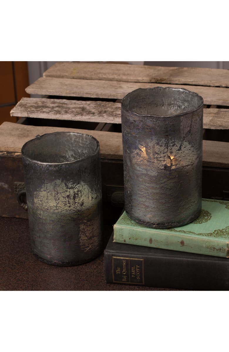 Himalayan Trading Post Smoky Grey Scented Hurricane Candle, Alternate, color,