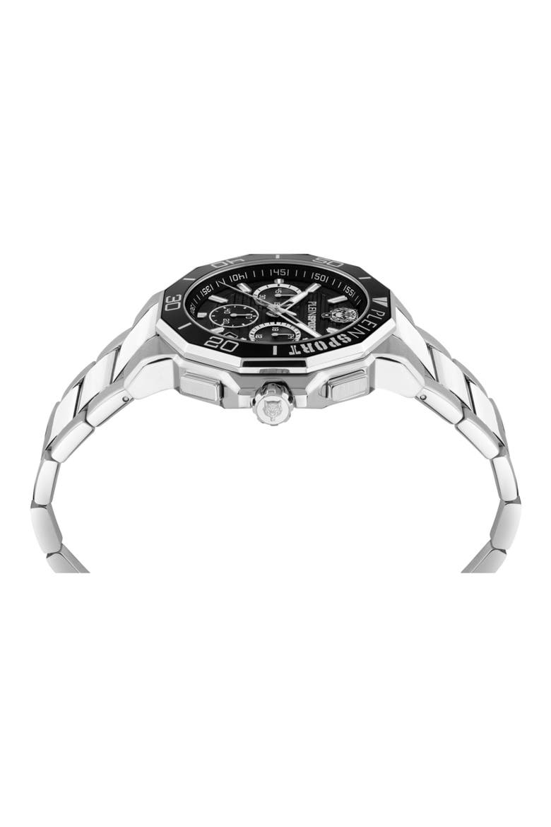 Titan Three Hand Quartz Bracelet Watch, 46mm, Alternate, color, STAINLESS STEEL