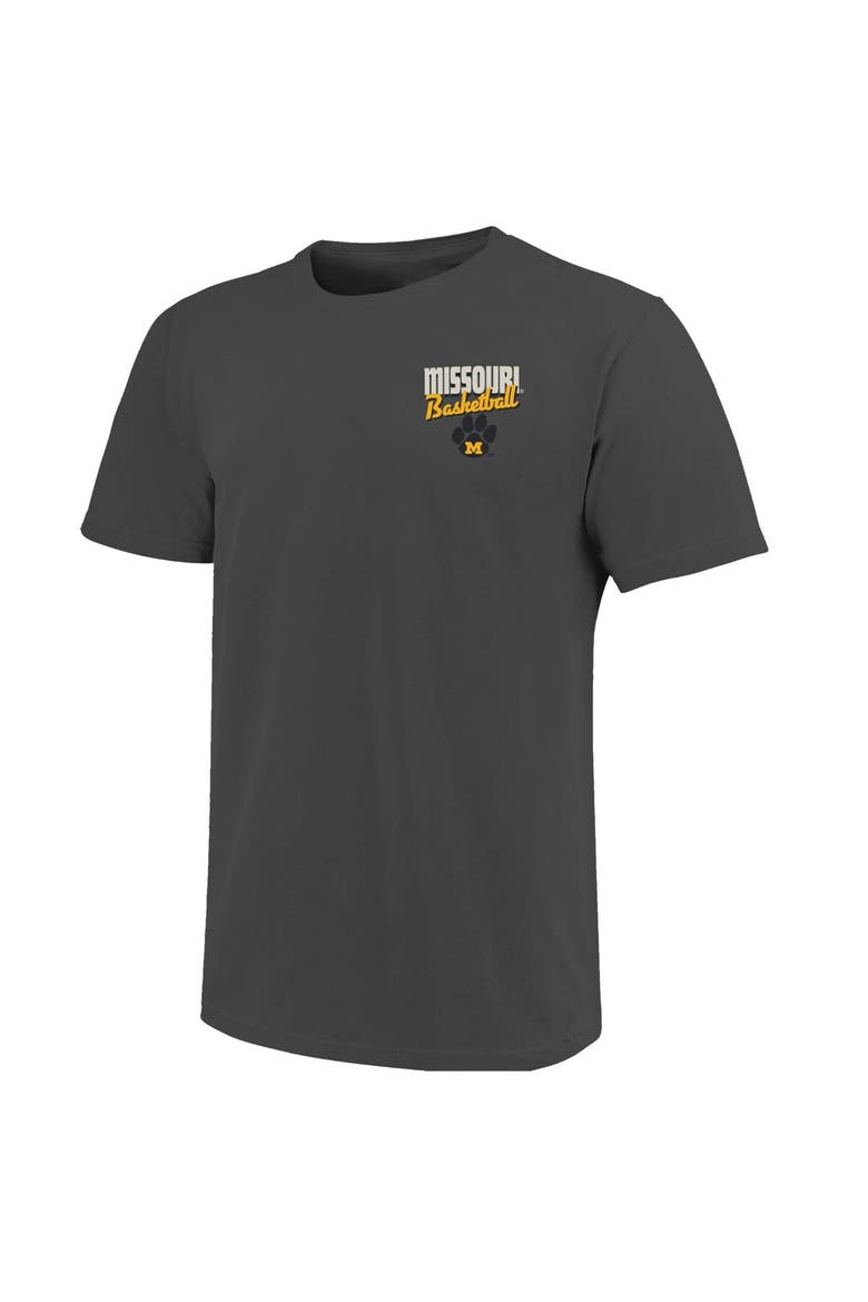 Men's Charcoal Missouri Tigers Comfort Colors Mascot Dunk T-Shirt, Alternate, color, Charcoal