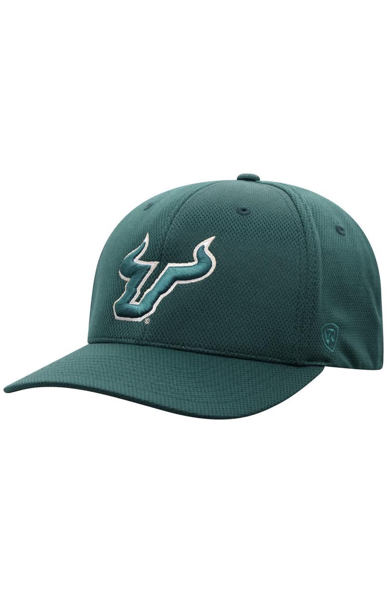 TOP OF THE WORLD Men's Top of the World Green South Florida Bulls Reflex Flex Hat, Alternate, color, Green