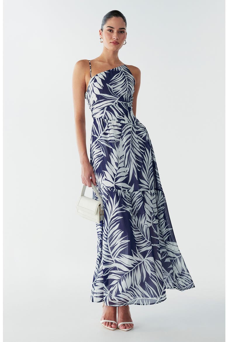 Vincent Maxi Dress, Main, color, Navy Palms