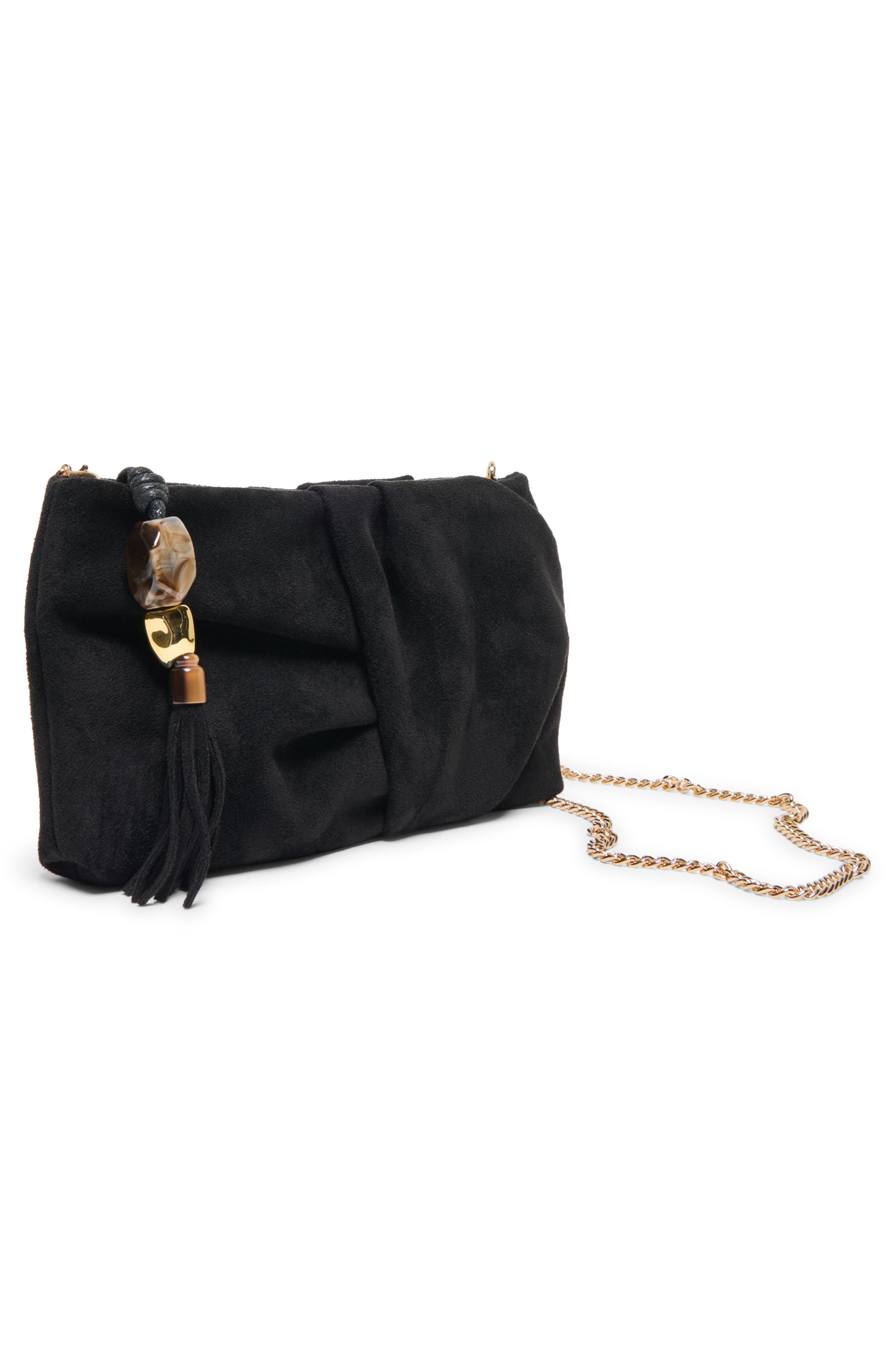 Dolce Vita Louela Tassel Clutch, Alternate, color, Black