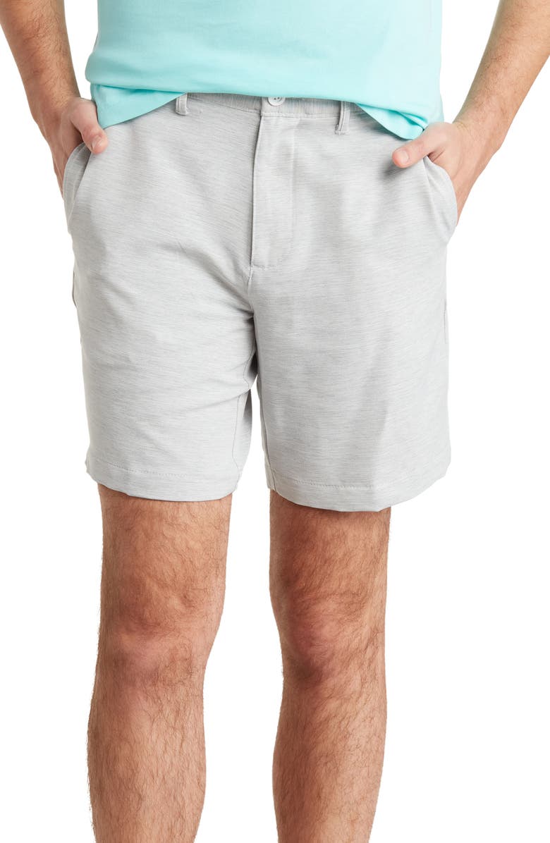 Original Penguin Heather Stripe Chino Shorts, Main, color, Pearl Blue