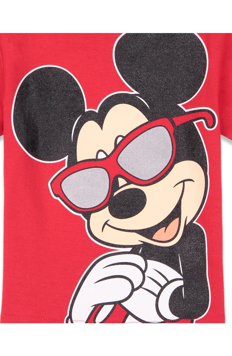 Disney Mickey Mouse & Friends T-Shirt & French Terry Shorts Set, Alternate, color, Mickey Mouse Red