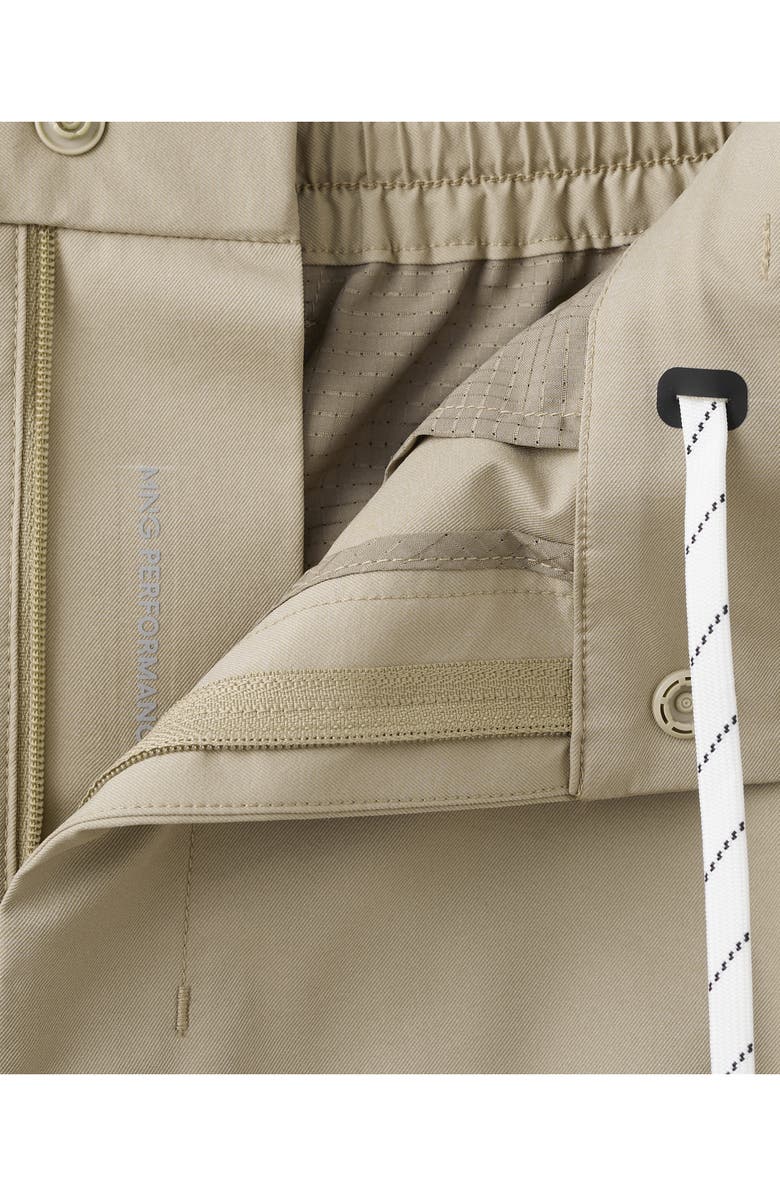 MANGO Water Repellent Cargo Bermuda Shorts, Alternate, color, Beige