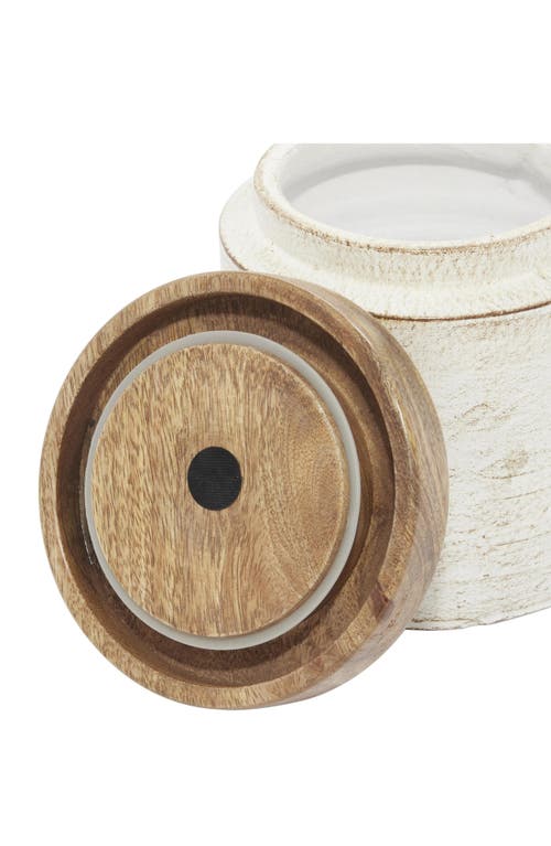 Uma Farm House Set Of 3 Ceramic Canisters In White