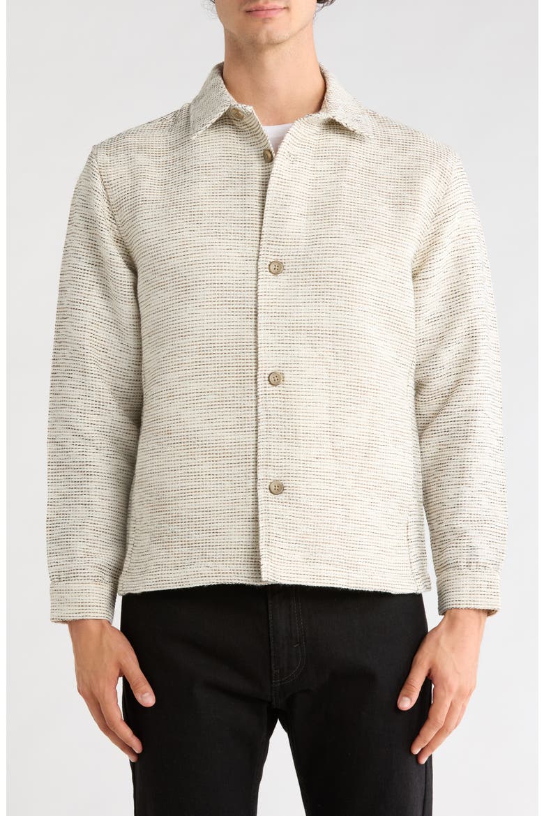 Crosshatch Shirt Jacket, Main, color, VANILLA