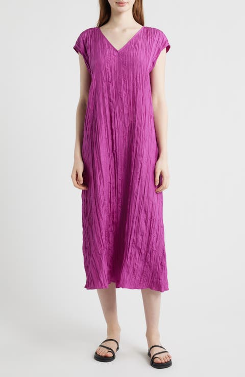 Cap Sleeve Silk Maxi Dress