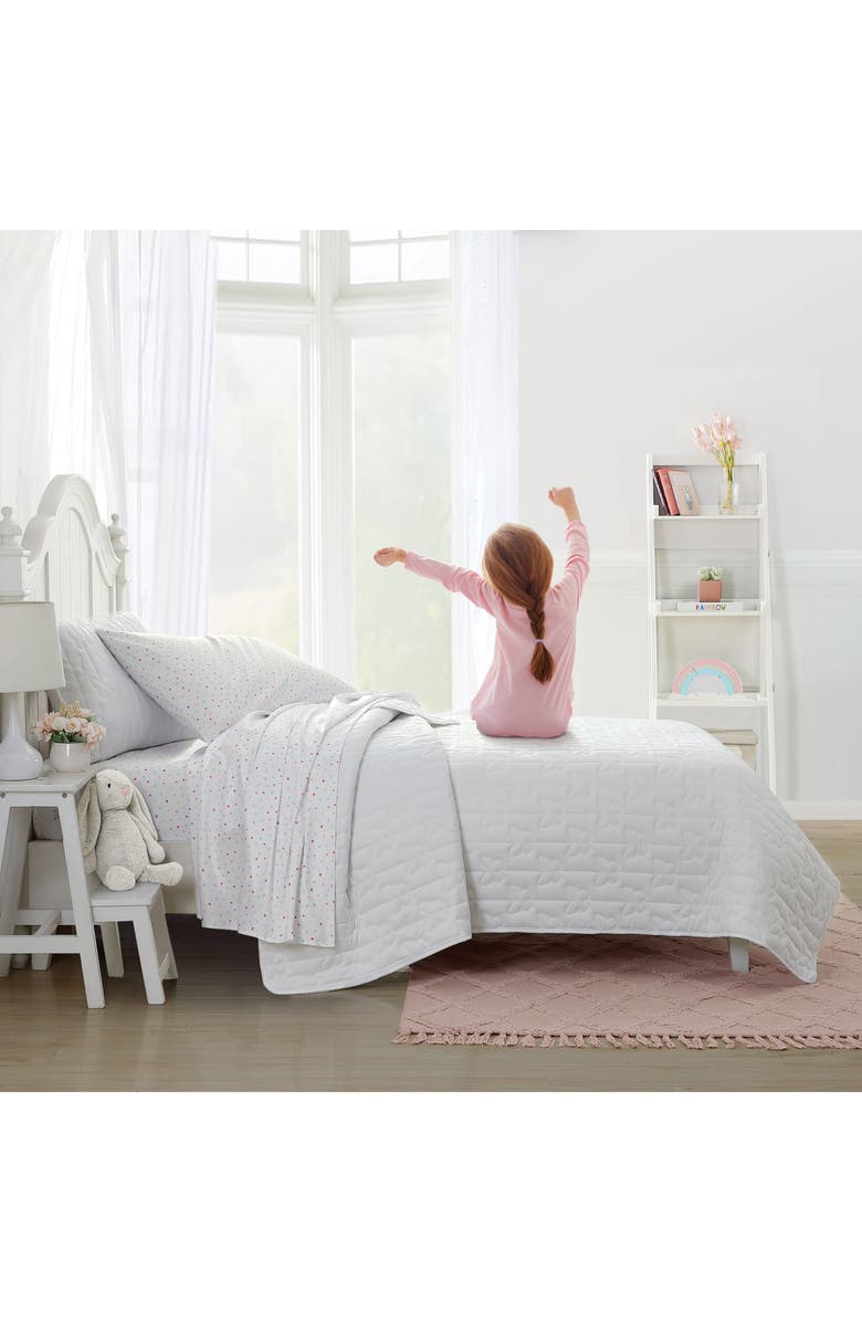 Laura Ashley Confetti Dot Print Sheet Set, Alternate, color, Pastel Pink