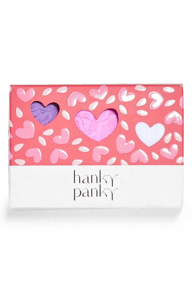 Hanky Panky Valentine's Day Assorted 3-Pack Low Rise Thongs, Alternate, color, 