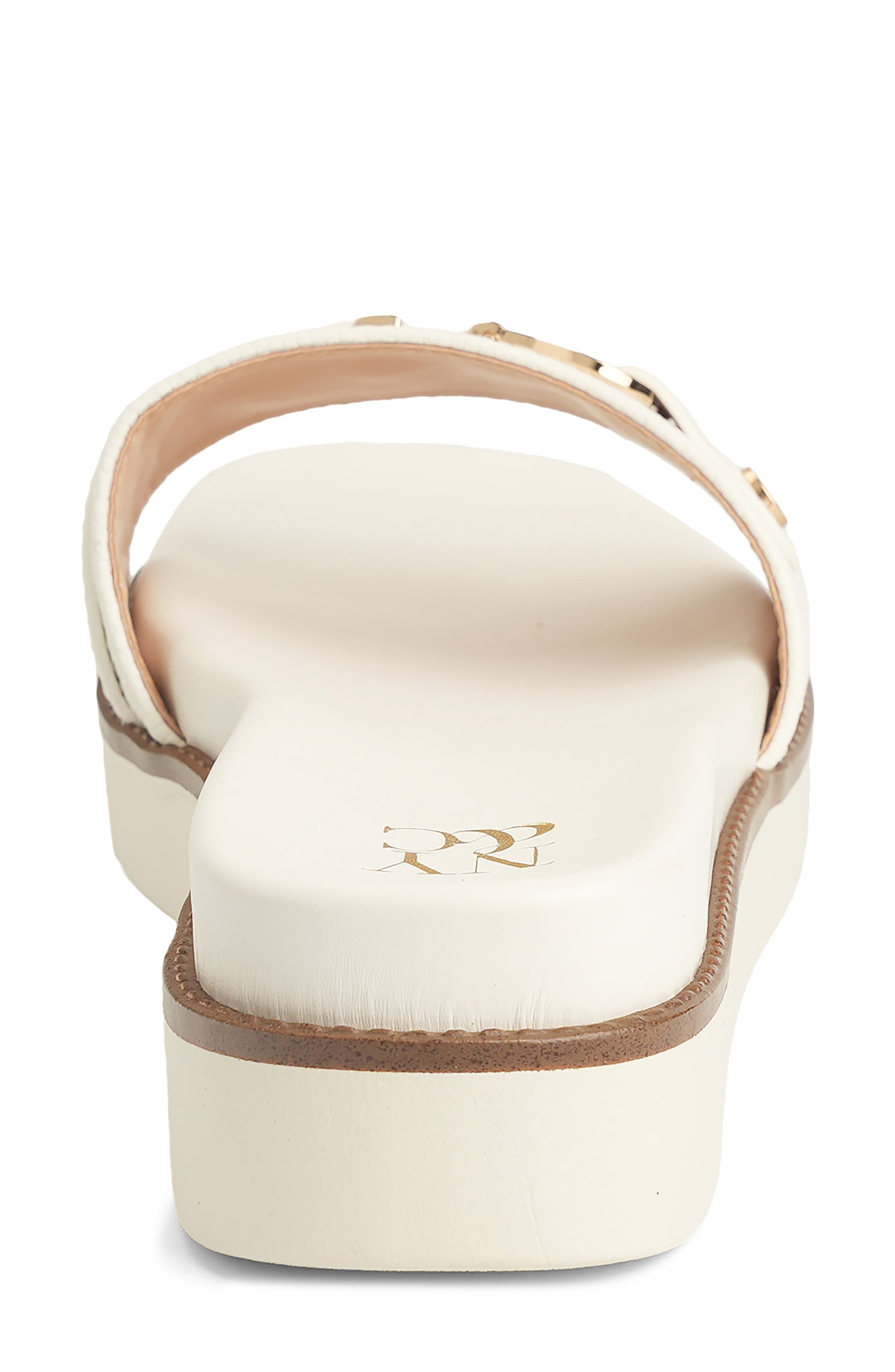 NEW YORK AND COMPANY Carlyn Platform Wedge Slide Sandal, Alternate, color, White