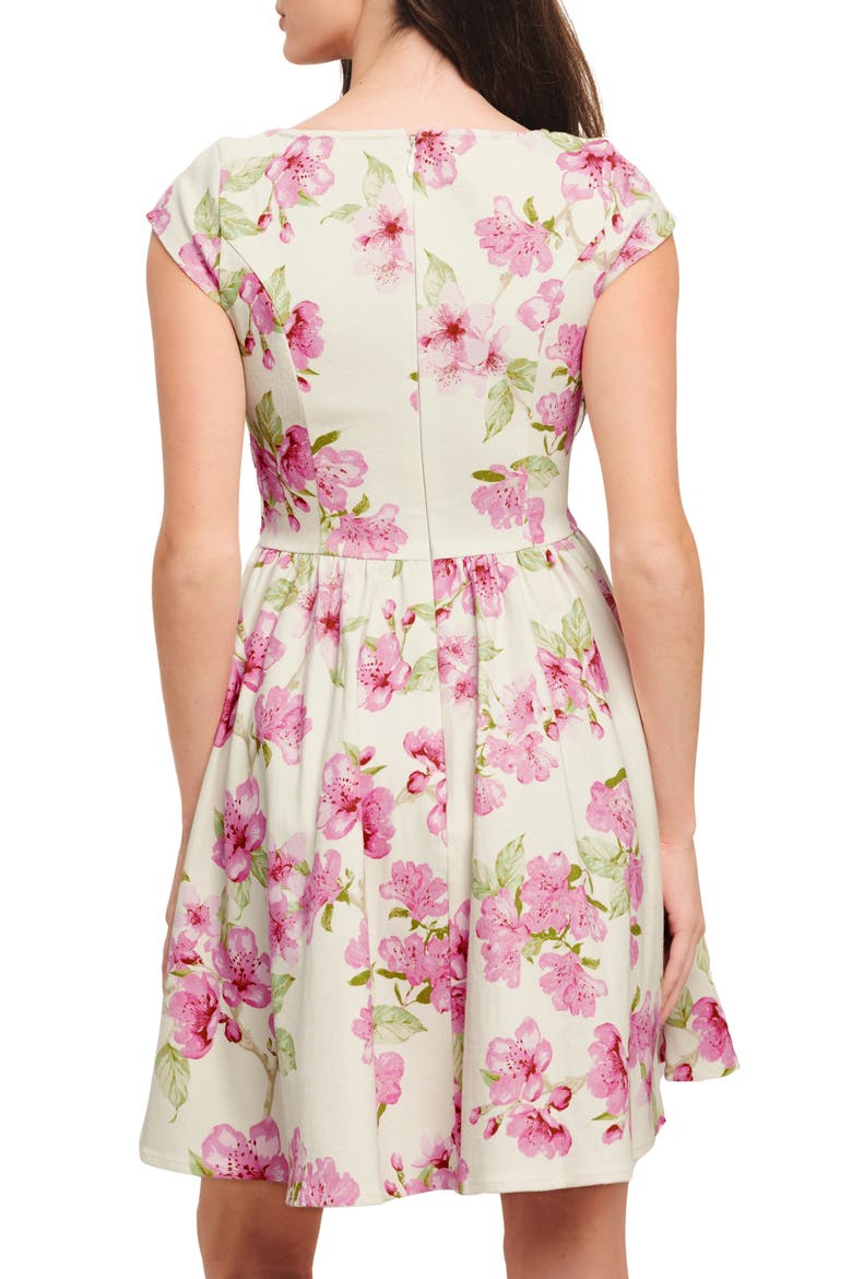 Cap Sleeve Twill Minidress, Alternate, color, IVORY PINK