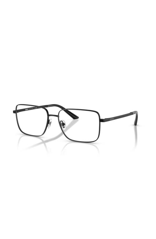 Versace 55mm Rectangle Optical Glasses In Black