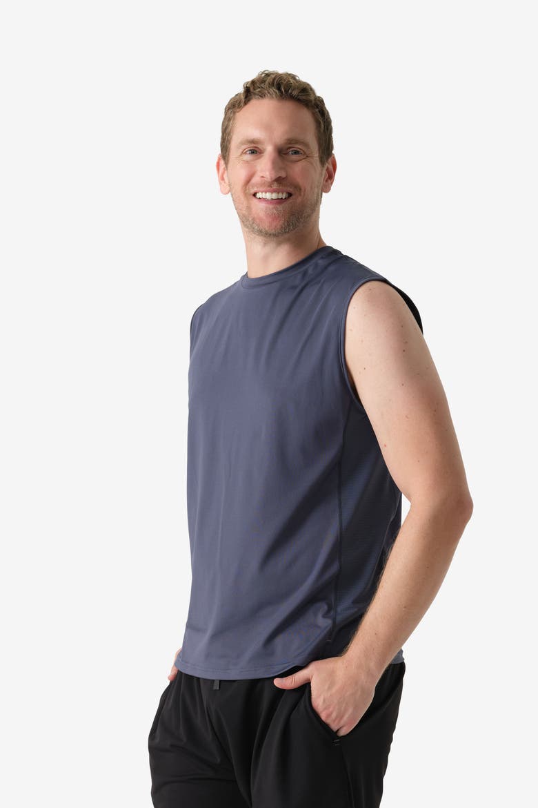 Men's Baseline DriComfort Tank Top, Alternate, color, Arctic Blue