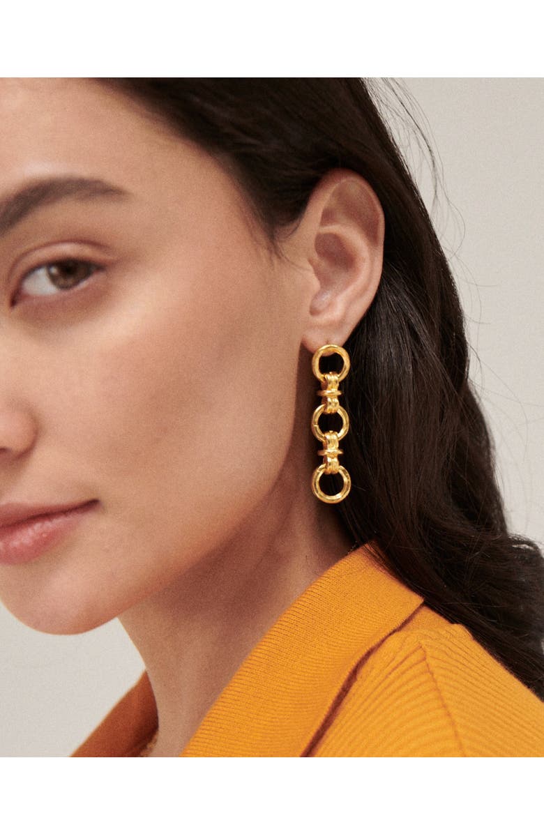 Ottoman Hands Zehra Chain Drop Stud Earrings, Alternate, color, Gold