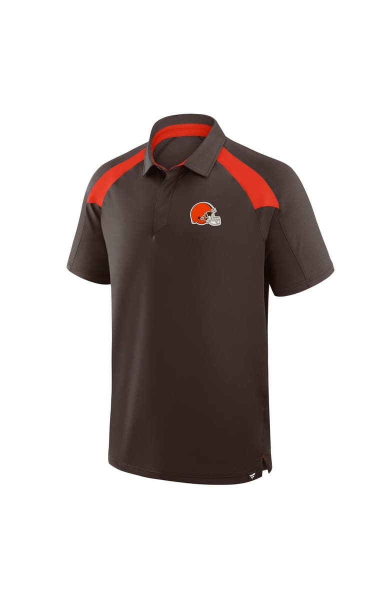 FANATICS Men's Fanatics Brown Cleveland Browns Back Around Raglan Polo, Alternate, color, Brown