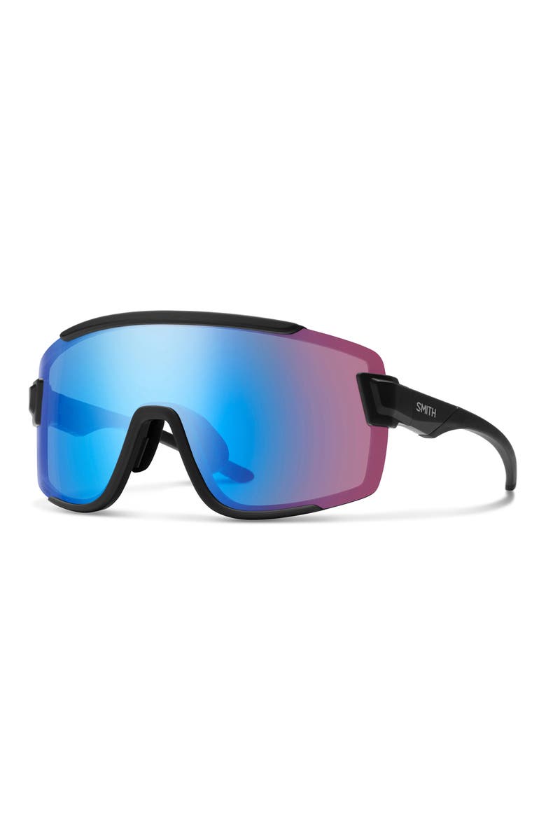 Wildcat ChromaPop™ Shield Snow Goggles, Alternate, color, MATTE BLACK / CHROMAPOP LOW LIGHT ROSE BLUE MIRROR