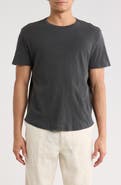 BUCK MASON Pima Cotton Slub Curved Hem T-Shirt
