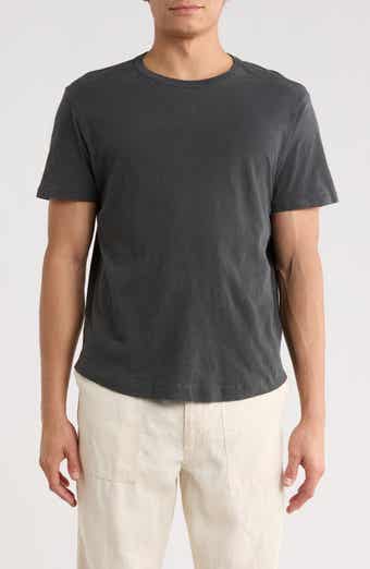 BUCK MASON Pima Cotton Slub Curved Hem T-Shirt
