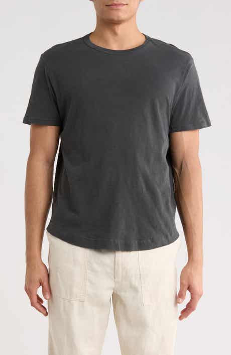 BUCK MASON Pima Cotton Slub Curved Hem T-Shirt