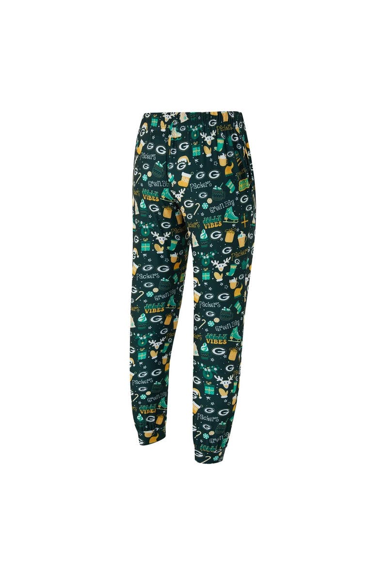 CONCEPTS SPORT Men's Concepts Sport Green Green Bay Packers Chestnut Long Sleeve Top & Pants Set, Alternate, color,