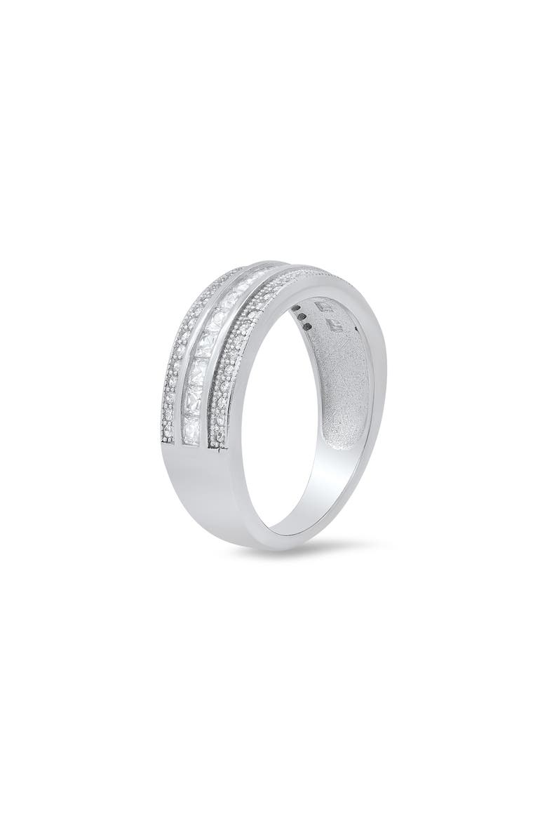 Sterling Silver CZ Band Ring, Alternate, color, SILVER