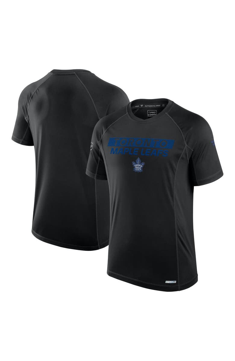 FANATICS Men's Fanatics Black Toronto Maple Leafs Authentic Pro Tech Raglan T-Shirt, Alternate, color, Black