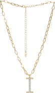 Ettika Imitation Pearl Initial Pendant Necklace