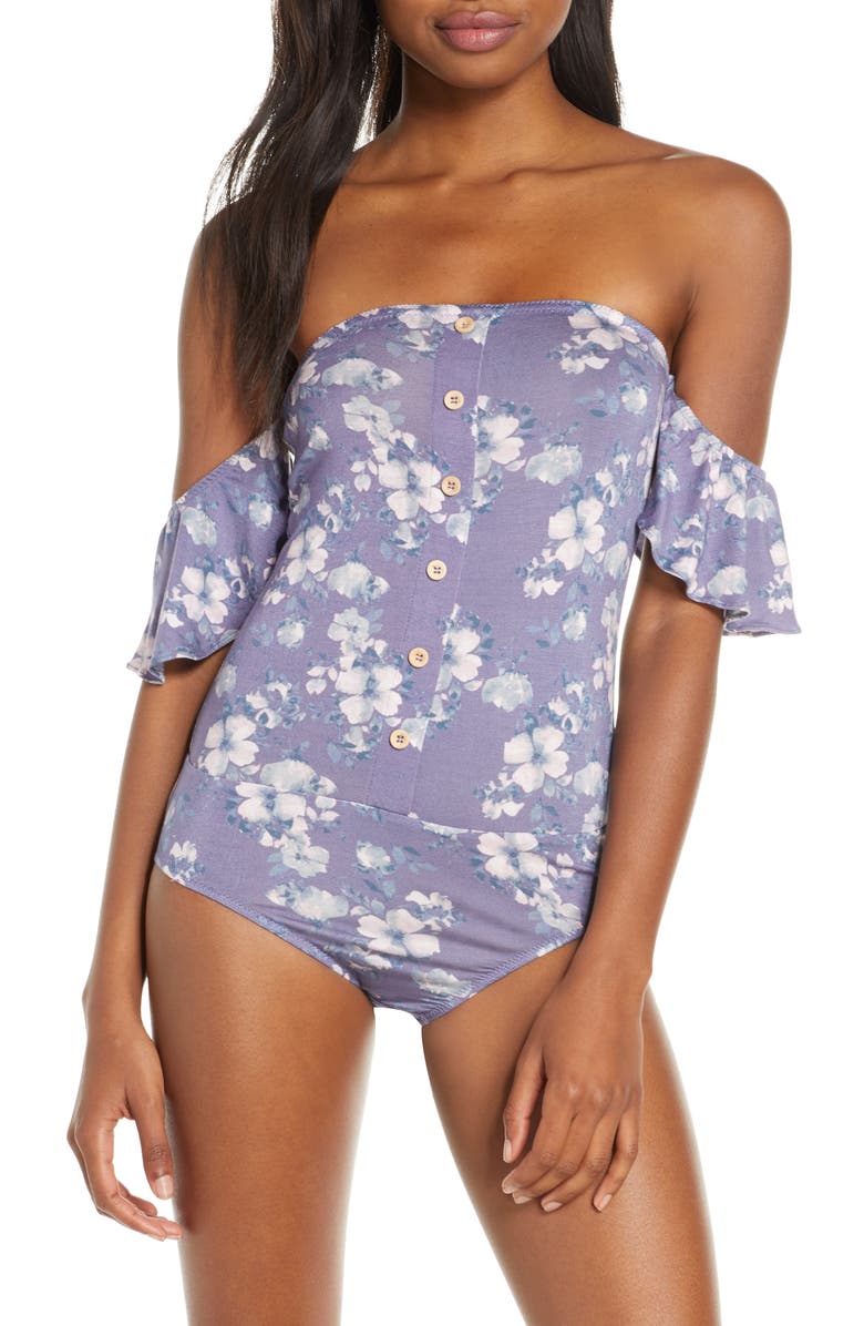 Honeydew Intimates Shelby Off the Shoulder Bodysuit, Main, color, 