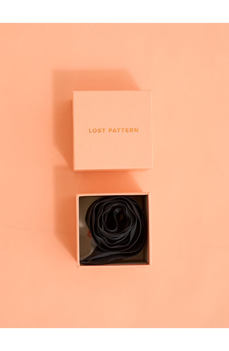 Lost Pattern NYC "La Collectionneuse" Silk Ribbon Scarf, Alternate, color, Black