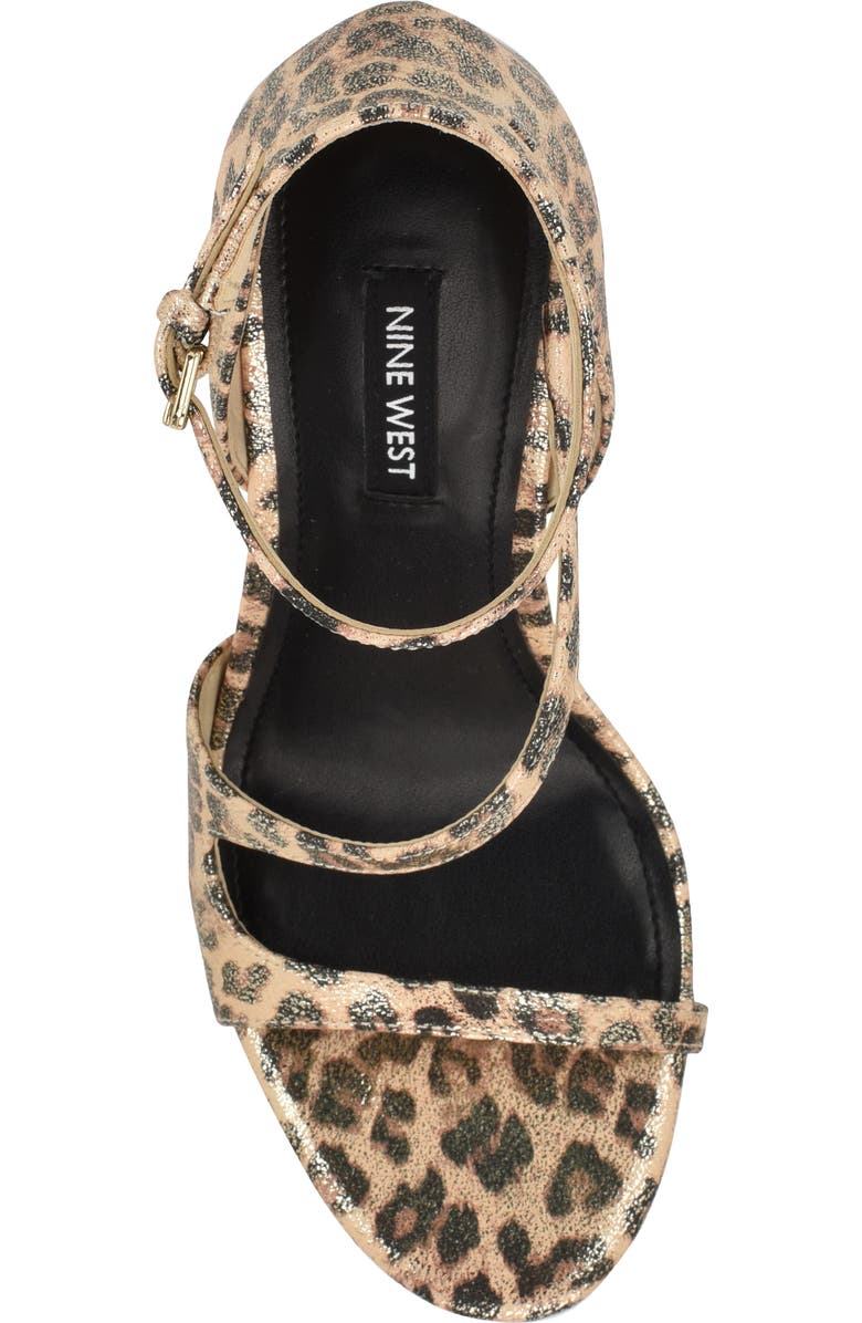 Nine West Shimmy Ankle Strap Sandal, Alternate, color, Gold