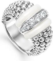 LAGOS White Caviar Diamond Link Ring