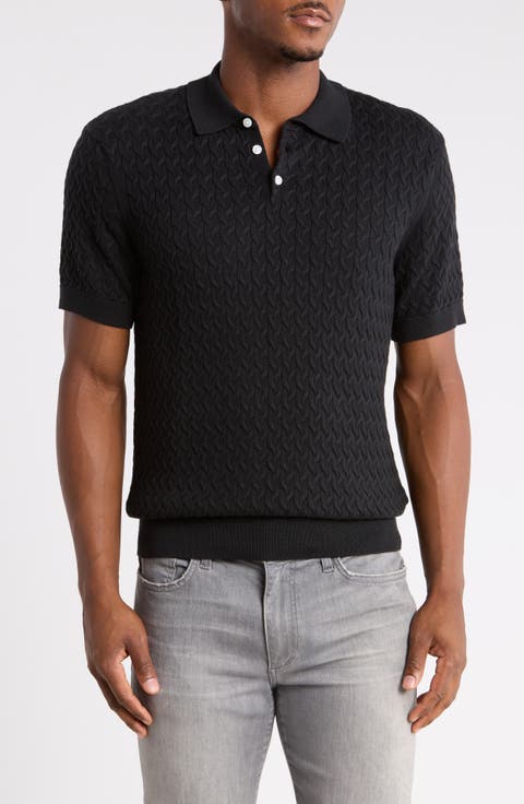 Cotton Cable Sweater Polo